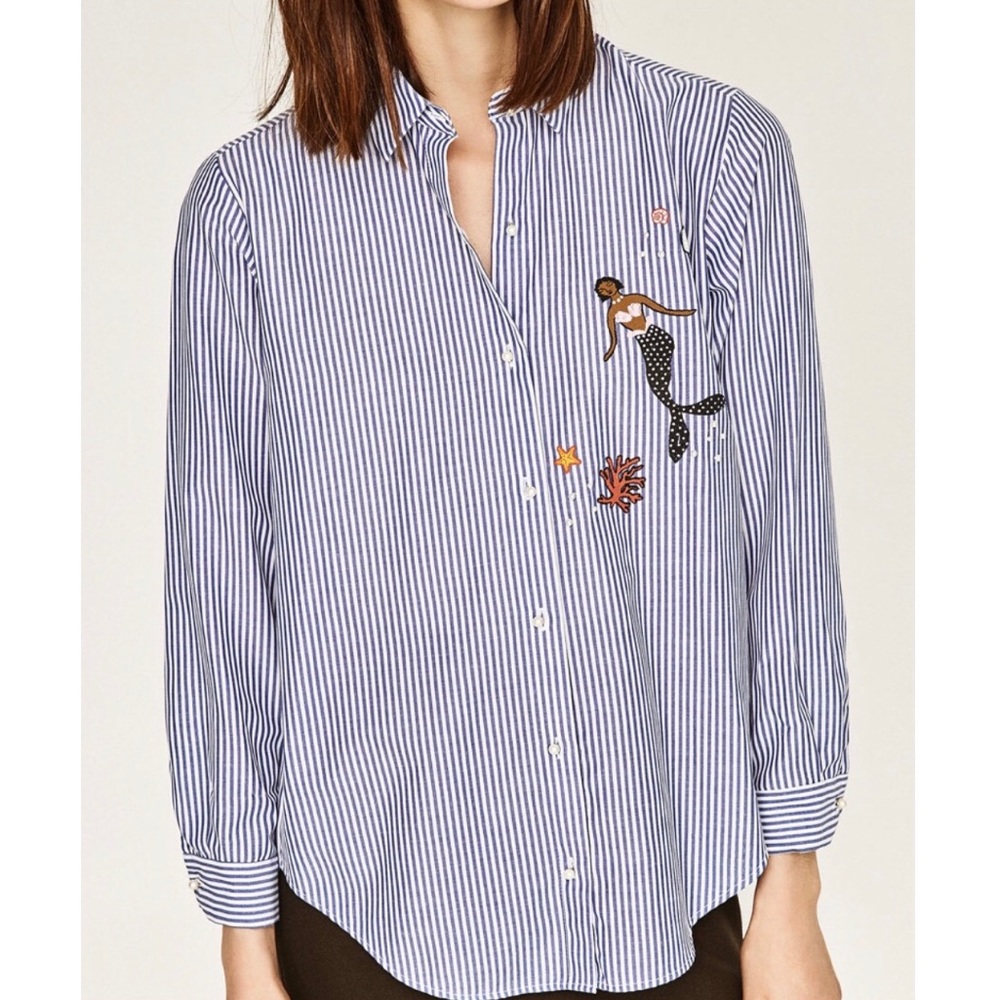 ZARA Striped Blouse